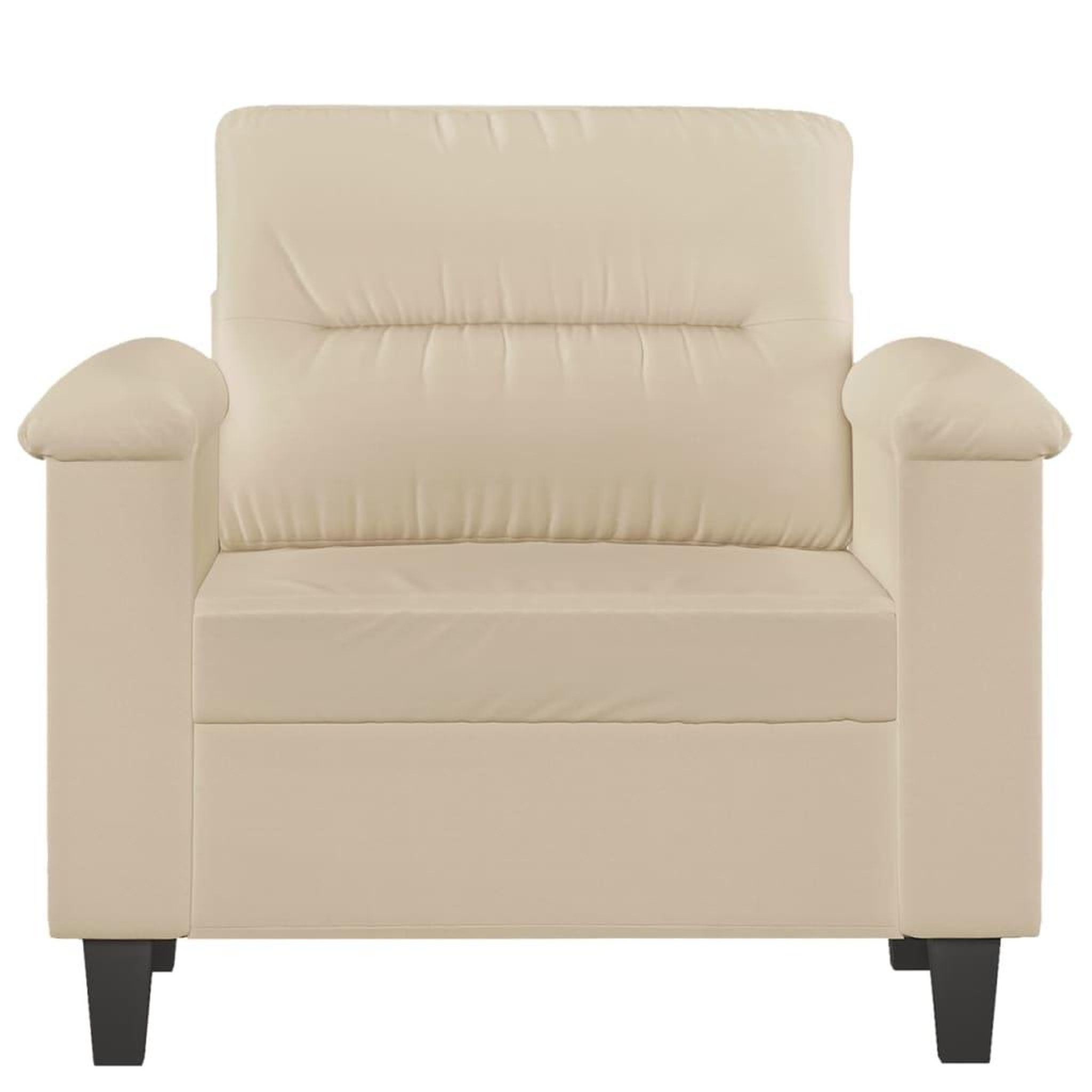 Voir la diapositive 3 : VIDAXL Chaise de canape creme 60 cm tissu microfibre