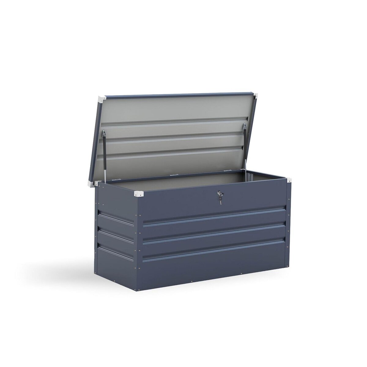 CONCEPT USINE Coffre de rangement gris en acier CASEO