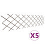 Voir la diapositive 1 : VIDAXL Cloture en treillis de saule 5 pcs 180x60 cm