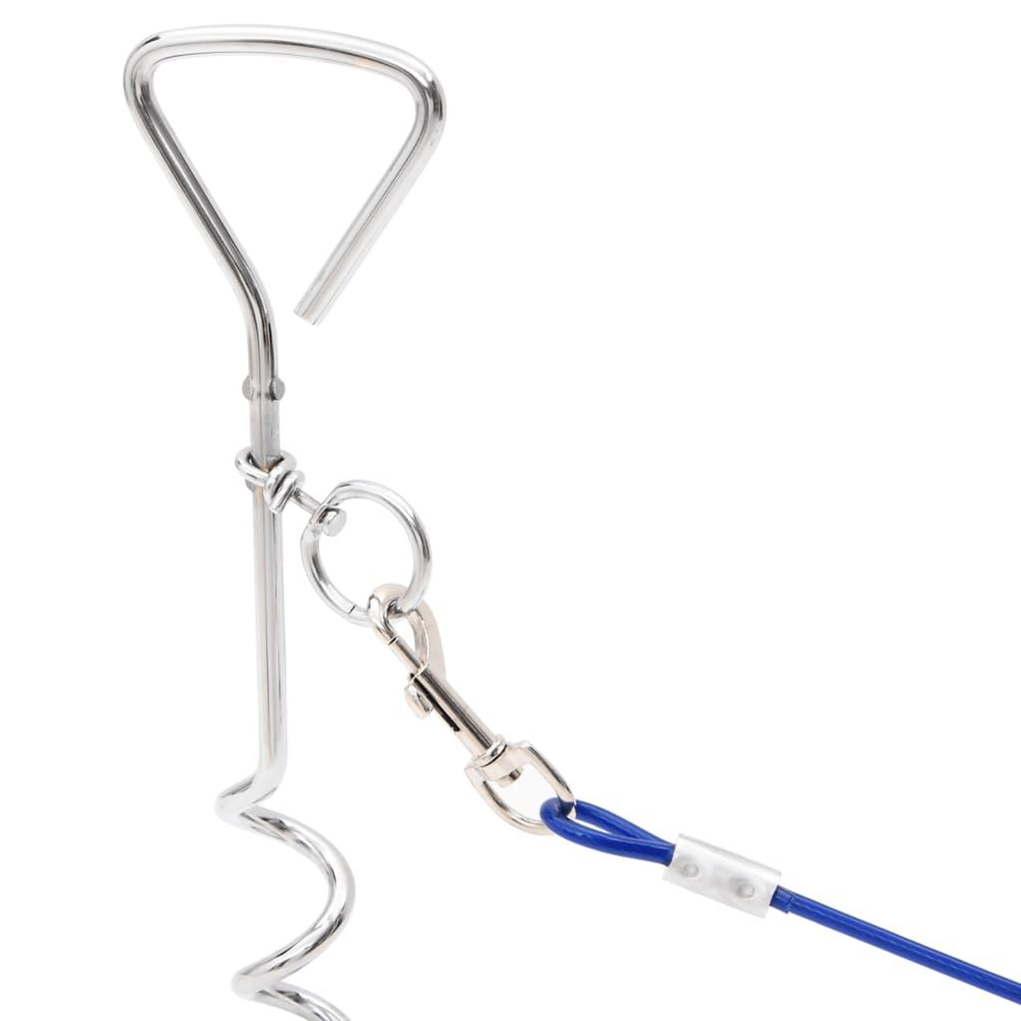 Voir la diapositive 2 : VIDAXL Cable d'attache pour chien avec piquet de sol 5 m