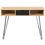 Voir la diapositive 3 : ID MARKET Console vintage NOEMI 1 tiroir bois pied épingle
