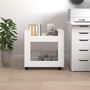 Voir la diapositive 4 : VIDAXL Chariot de bureau Blanc 60x45x60 cm Bois d'ingenierie