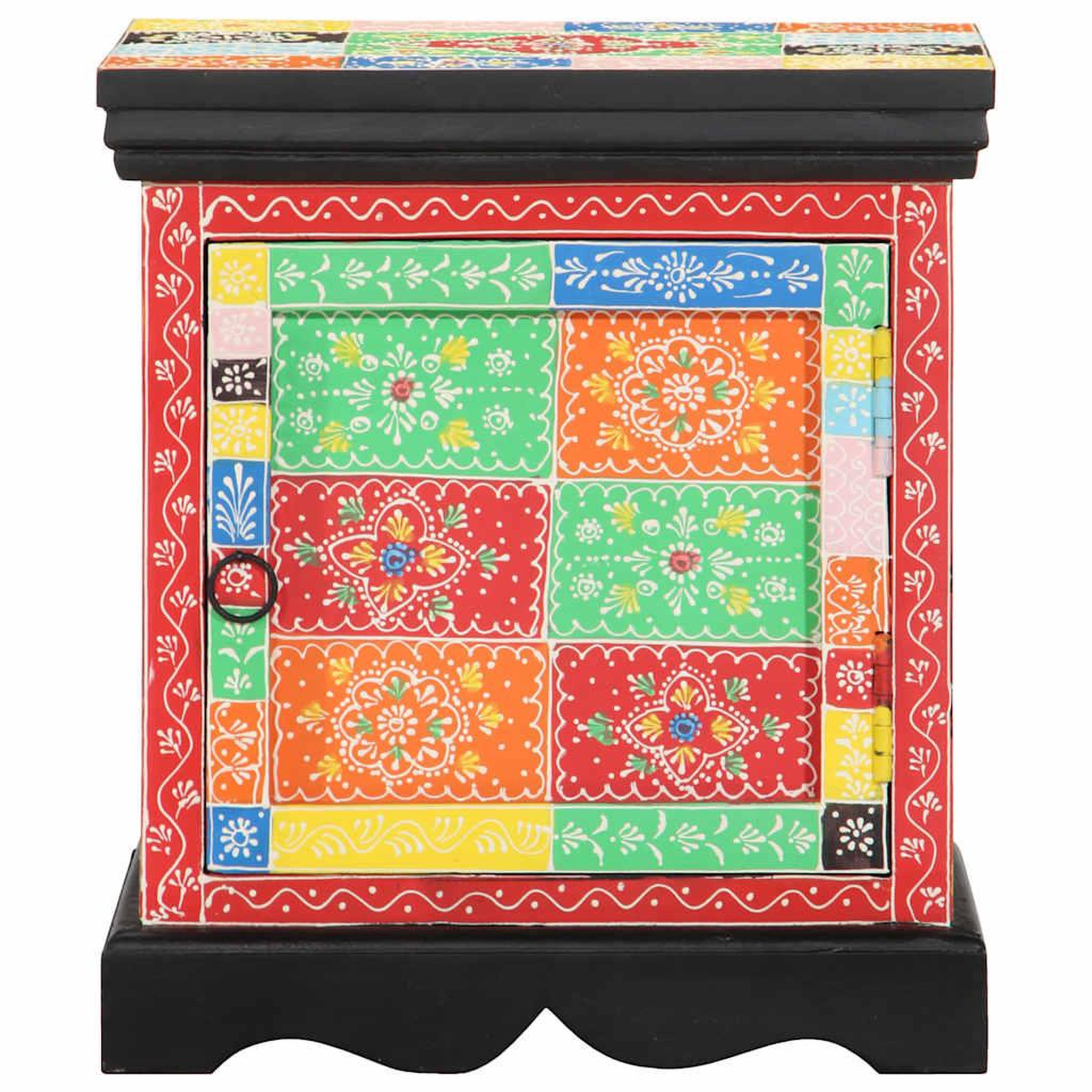 Voir la diapositive 2 : VIDAXL Table de chevet multicolore 40x35x45 cm bois de manguier solide