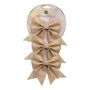 Voir la diapositive 4 : ATMOSPHERA Lot de 3 Sujets de Noël en Jute  Nœuds  13cm Beige