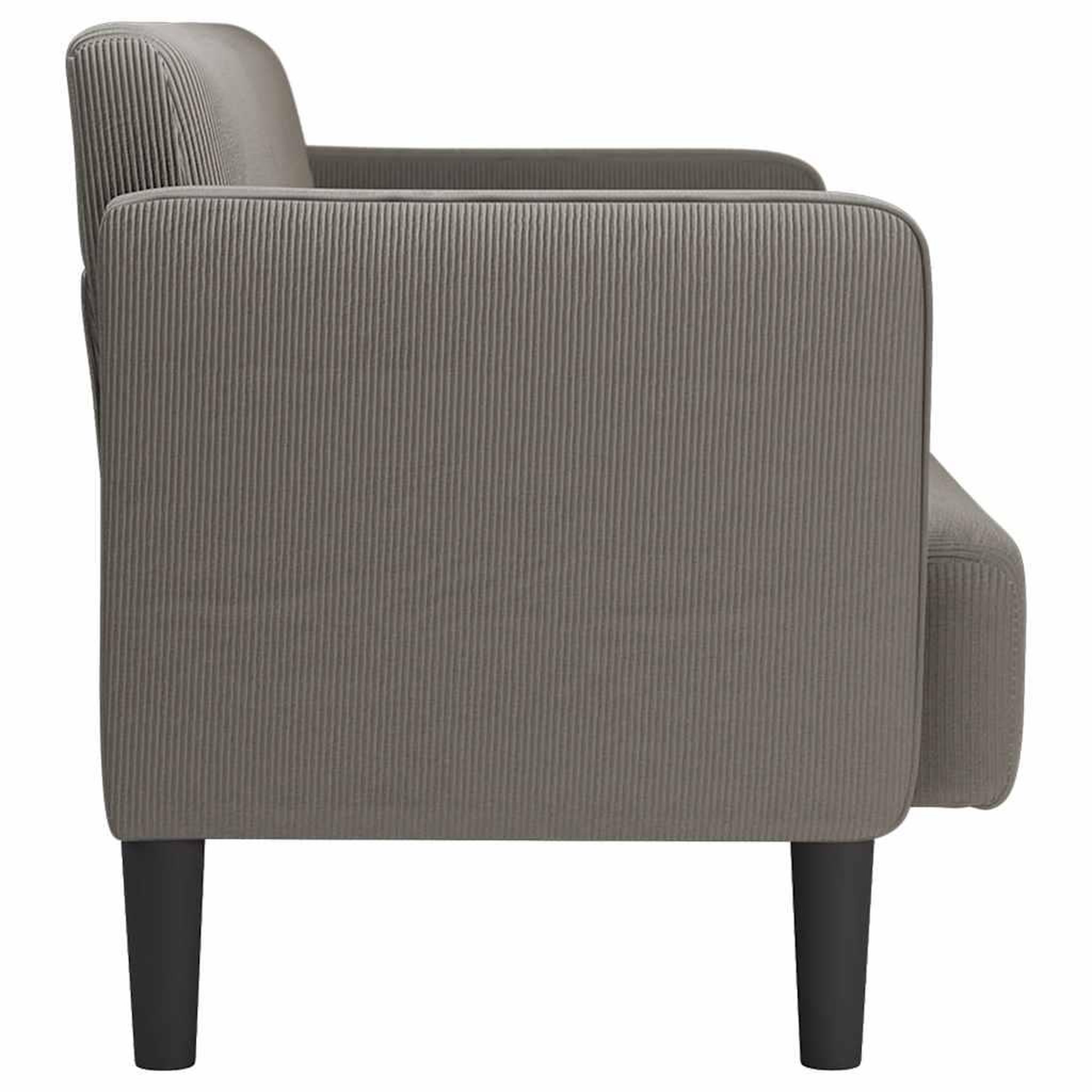 Voir la diapositive 4 : VIDAXL Canape causeuse gris clair 109 cm tissu velours cotele