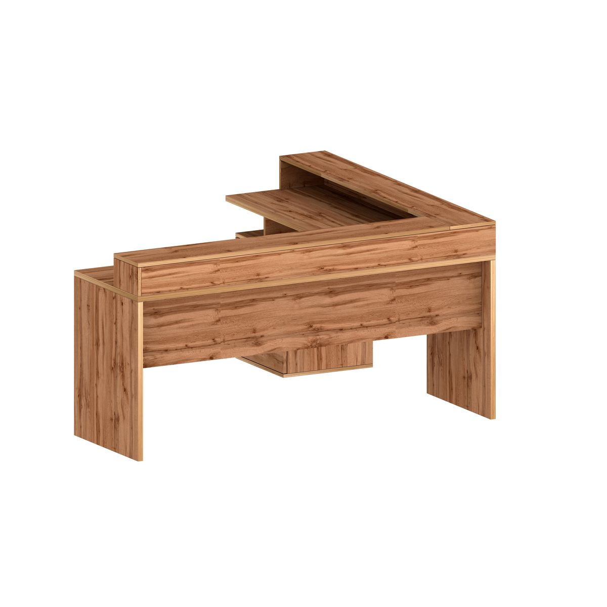 Bureau d'angle avec rehaussement 3 tiroirs L180 cm VASTO