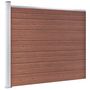 Voir la diapositive 3 : VIDAXL Ensemble de panneau de cloture WPC 353x146 cm Marron