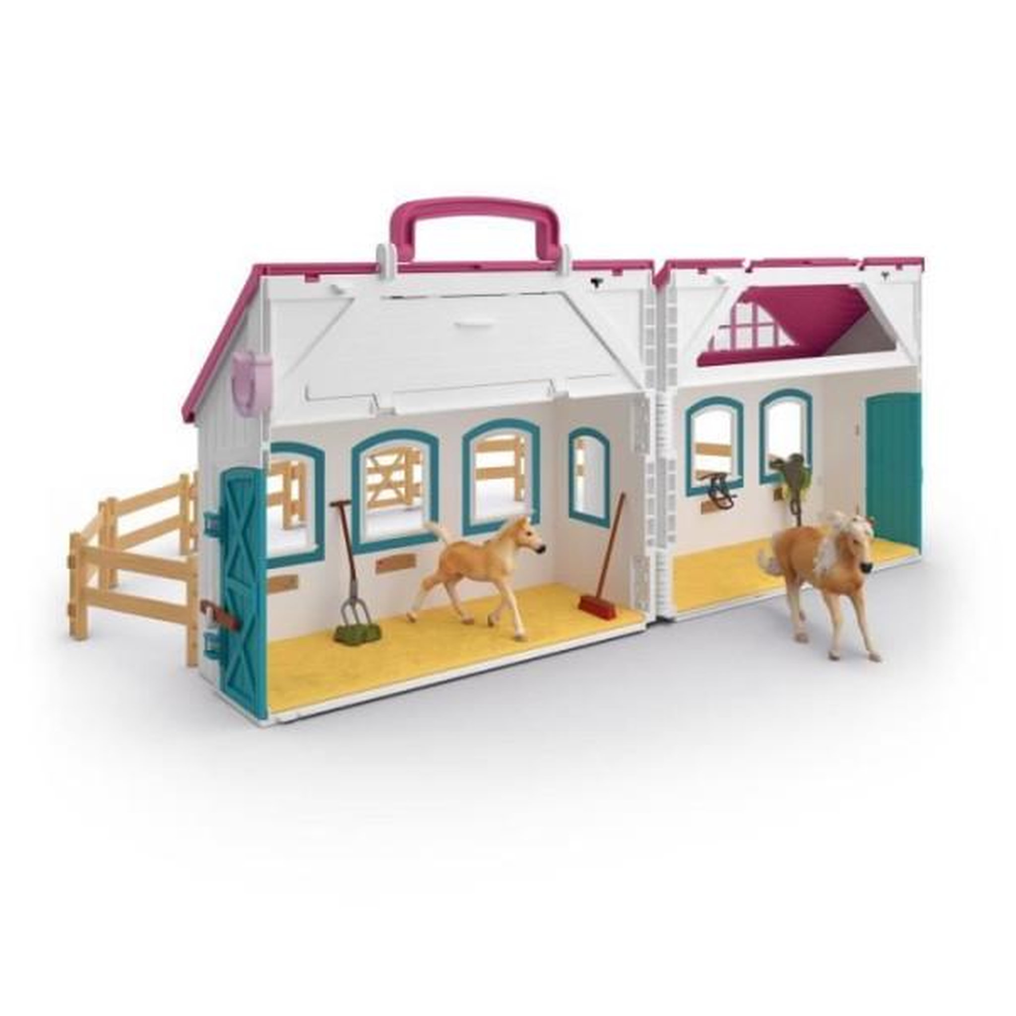 Voir la diapositive 5 : Schleich Coffret Écurie Transportable SCHLEICH 42703 Horse Club, Des 4 ans