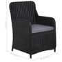 Voir la diapositive 6 : VIDAXL Ensemble a manger de jardin 3 pcs Noir