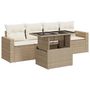 Voir la diapositive 2 : VIDAXL Salon de jardin avec coussins 5 pcs beige resine tressee