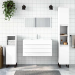 VIDAXL Armoire de salle de bain avec miroir blanc bois d'ingenierie