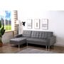 Voir la diapositive 2 : Habitat et Jardin Canapé d'angle convertible et réversible  Theo - 4 places - Gris