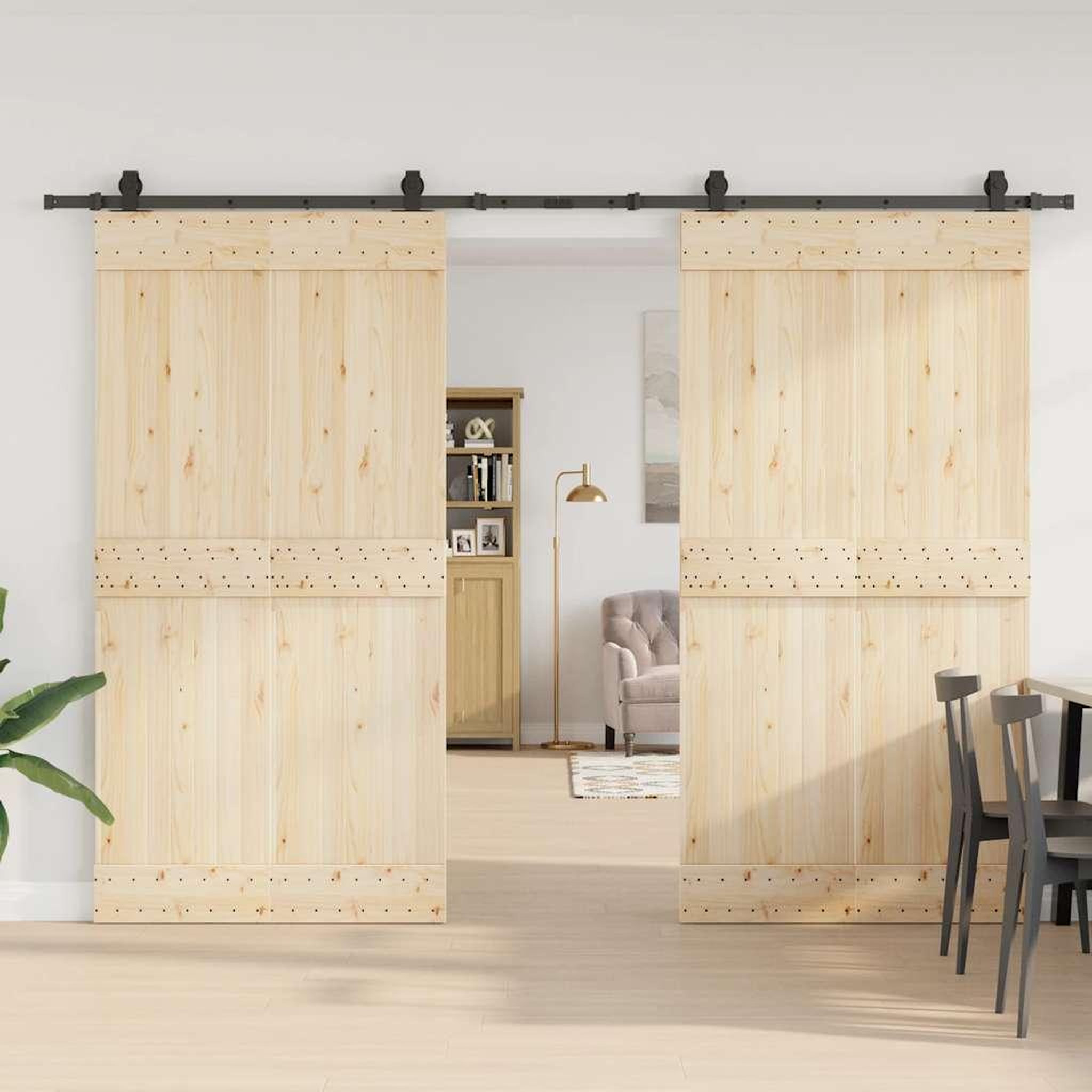 Voir la diapositive 3 : VIDAXL Kit de quincaillerie de porte coulissante 305 cm acier noir