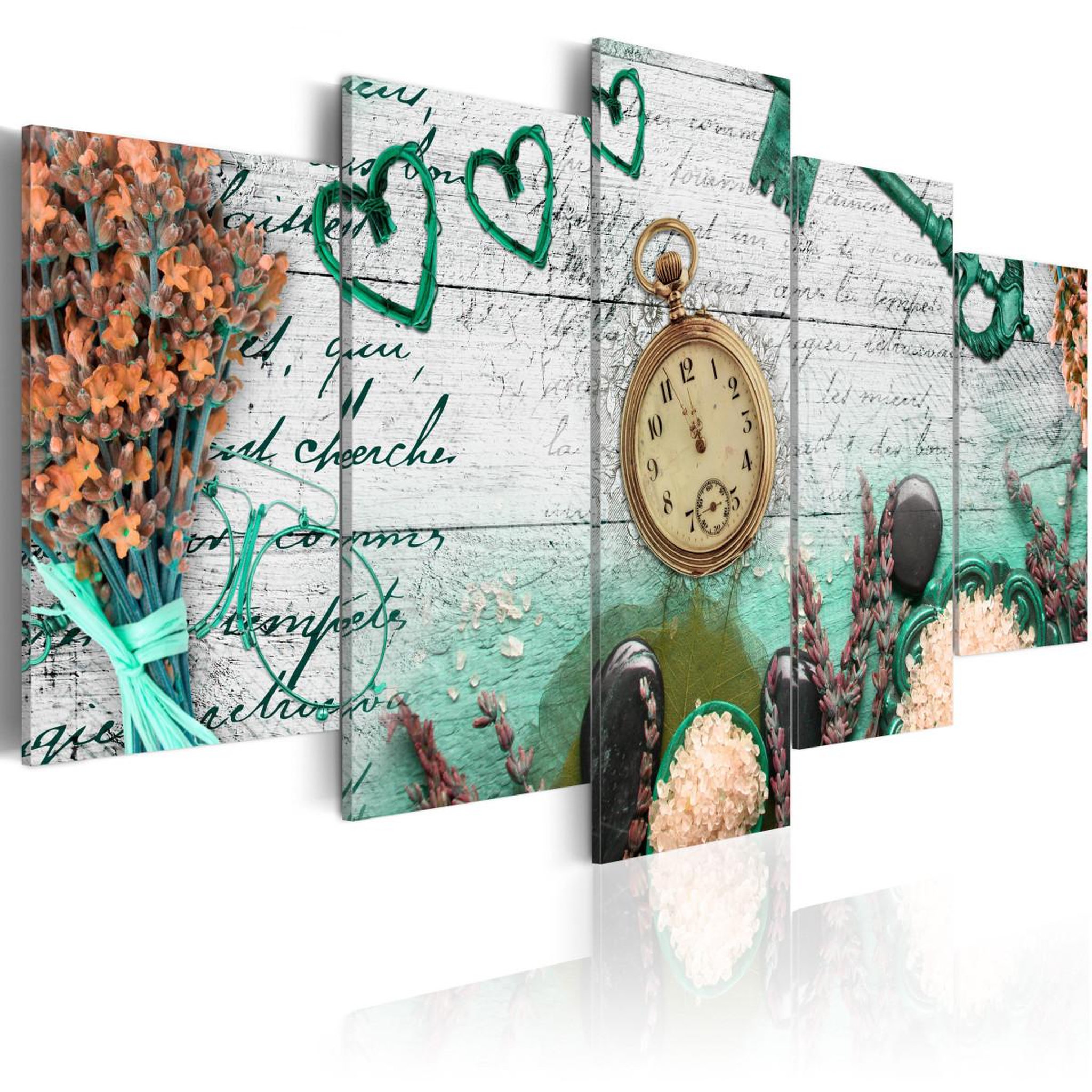 Paris Prix Tableau imprimé  emerald composition. Coloris disponibles : Multicolore