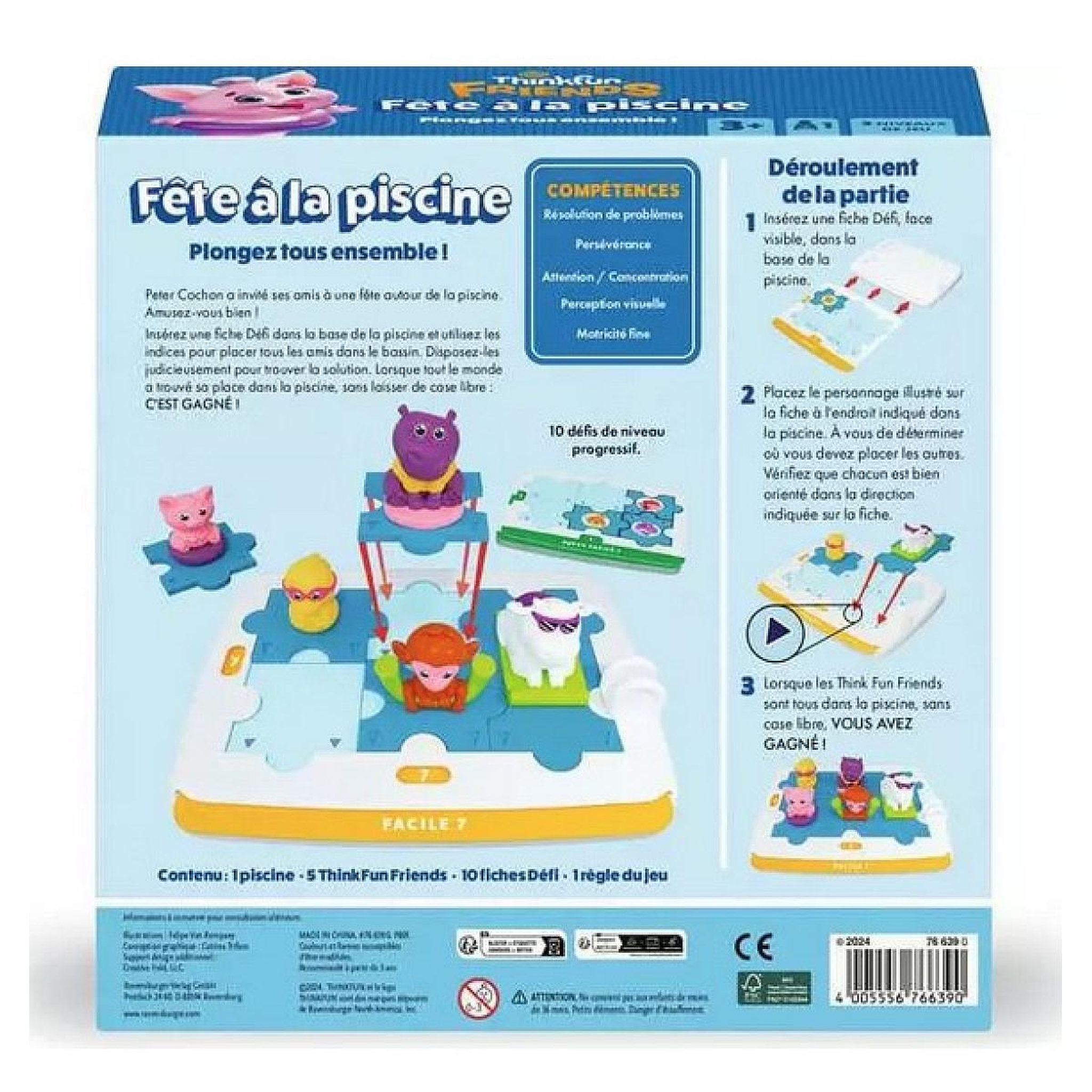 Voir la diapositive 2 : RAVENSBURGER ThinkFun Friends : Fete à la piscine - Jeux de réflexion