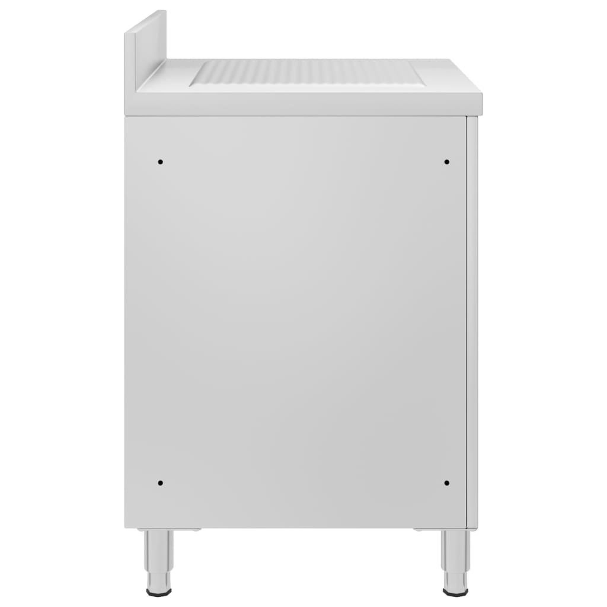 Voir la diapositive 3 : VIDAXL Armoire de cuisine commerciale avec egouttoir Acier inoxydable