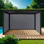 Voir la diapositive 2 : SWEEEK Pergola bioclimatique aluminium 3x4m + 2 stores 3m + 1 store 4m Triomphe
