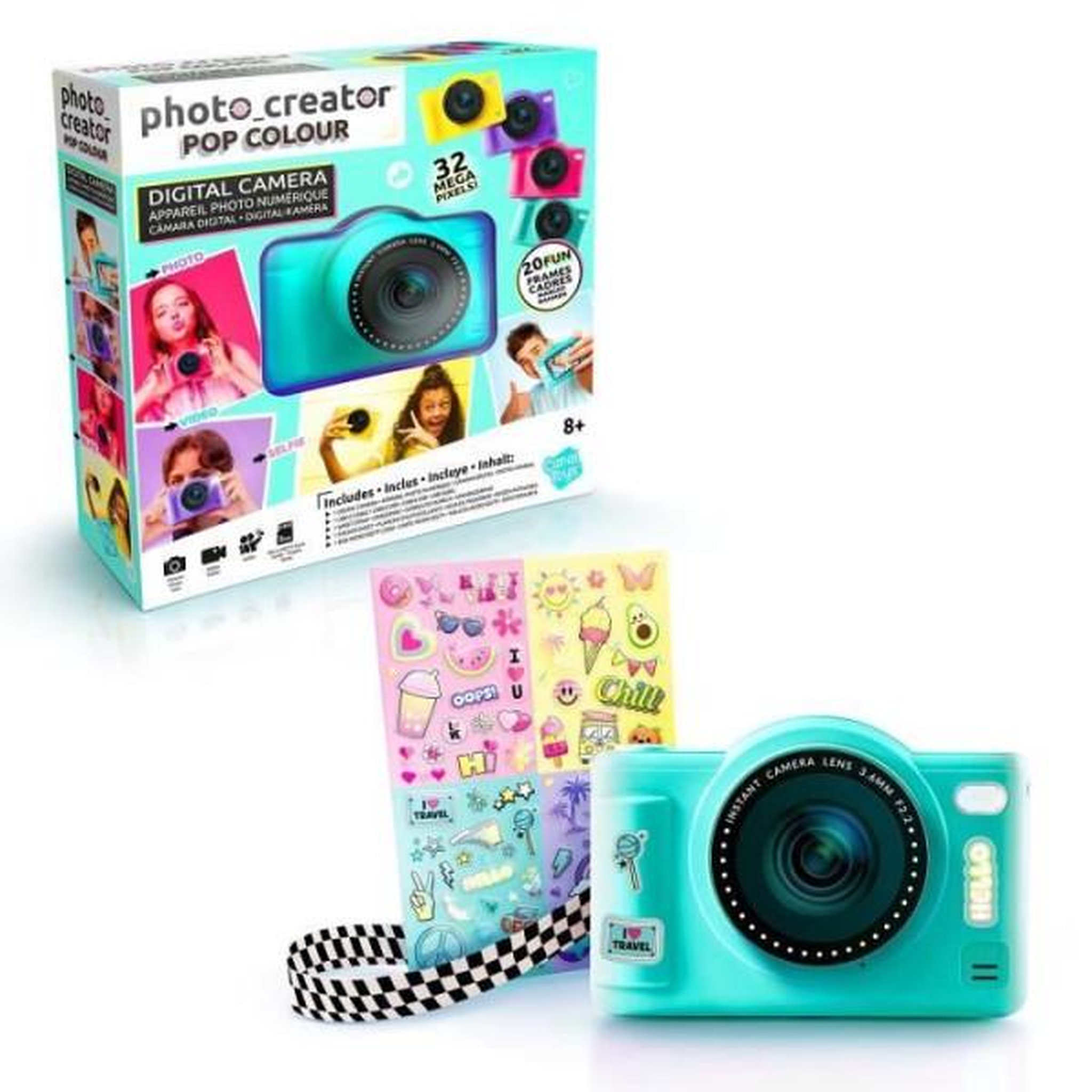 Canal Toys Canal toys - photo creator -appareil photo numérique pop couleur vert- avec carte sd 8go incluse - clk 043