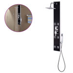 VIDAXL Panneau de douche Verre 18 x 42,1 x 120 cm Noir