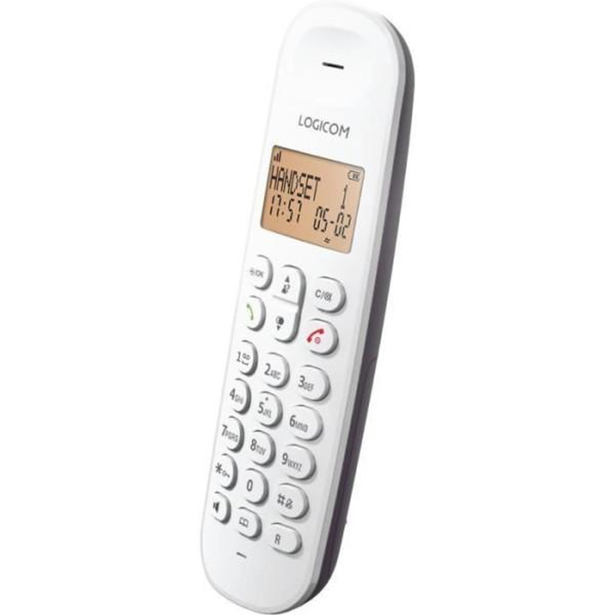 Voir la diapositive 3 : Logicom Téléphone fixe sans fil - LOGICOM - DECT ILOA 150 SOLO - Aubergine - Sans répondeur