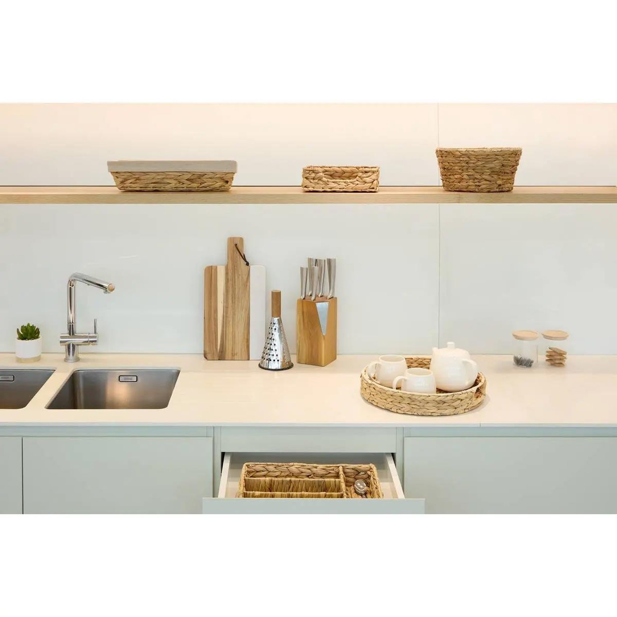 Voir la diapositive 3 : FIVE Plateau en roseau  reed  35cm naturel