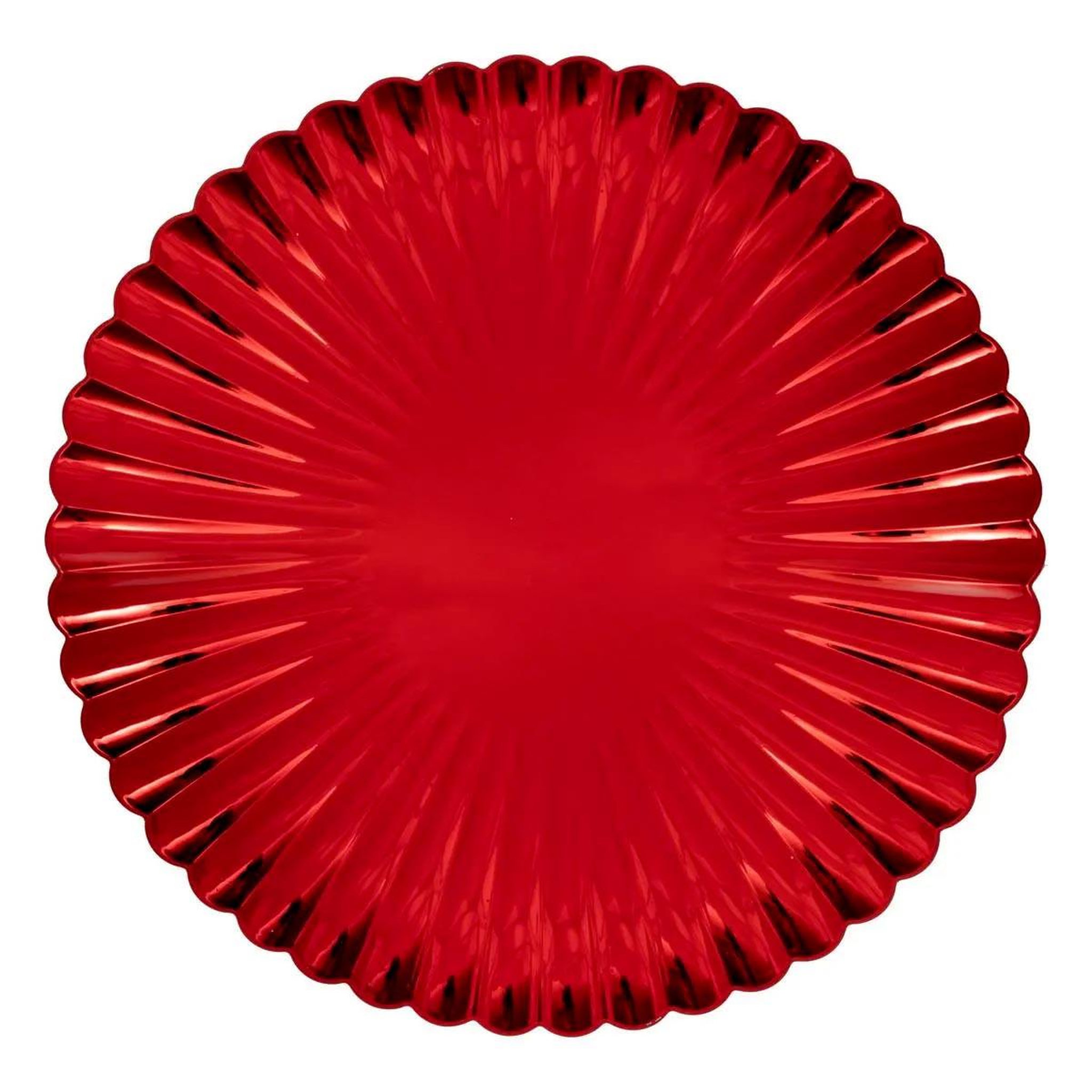 ATMOSPHERA Assiette de présentation  coquille  33cm rouge