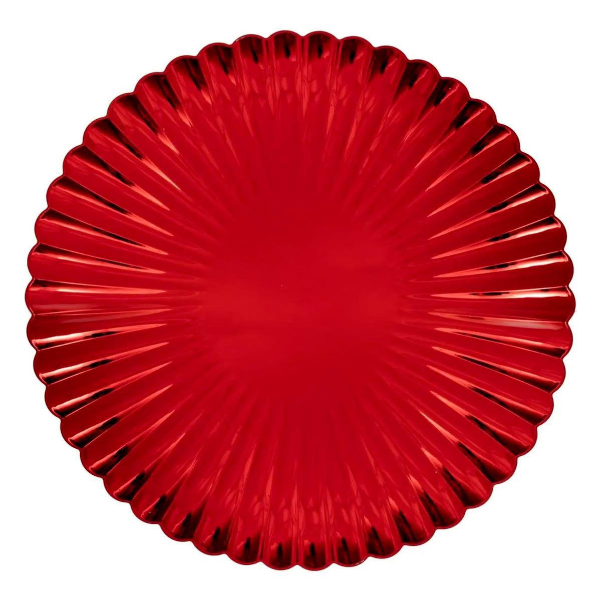 ATMOSPHERA Assiette de Présentation  Coquille  33cm Rouge