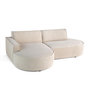 Voir la diapositive 4 : LISA DESIGN Spiaggia - canapé d'angle gauche - forme arrondie - 4 places - en velours côtelé