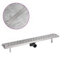 Voir la diapositive 2 : VIDAXL Drain de douche lineaire 830 x 140 mm Acier inoxydable
