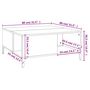 Voir la diapositive 6 : VIDAXL Table basse blanc 80x80x36,5 cm bois d'ingenierie