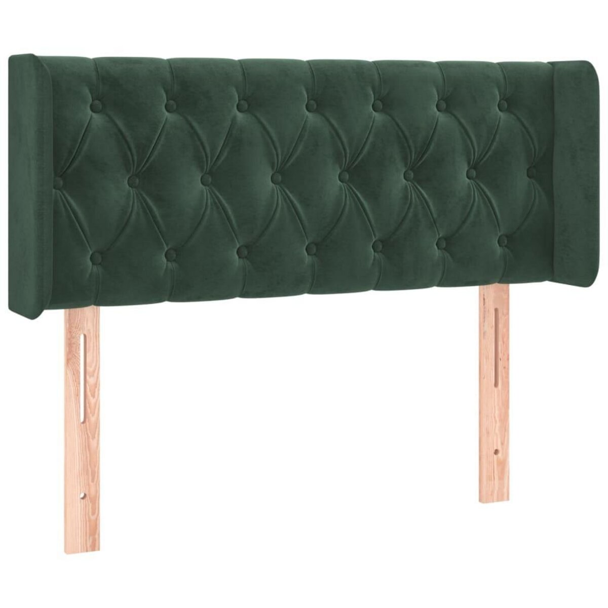 VIDAXL Tete de lit avec oreilles Vert fonce 103x16x78/88 cm Velours