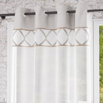 SOLEIL D'OCRE Voile à oeillets en pur coton 135x250 cm AUDE, par Soleil d'Ocre