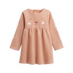 Petit Béguin Robe enfant en molleton Matcha. Coloris disponibles : Rose