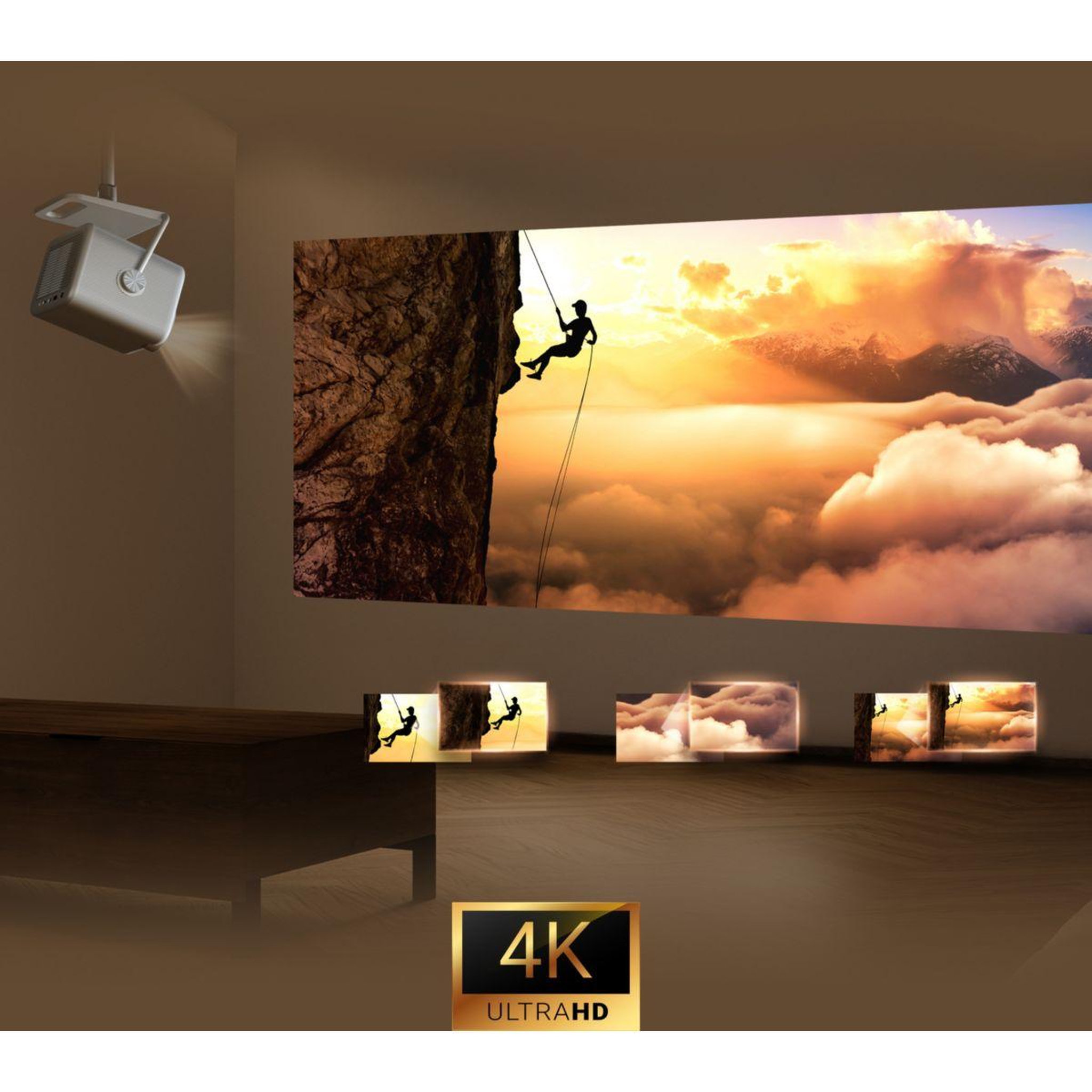 Voir la diapositive 4 : Hisense Vidéoprojecteur home cinéma laser mini projecteur m2 pro