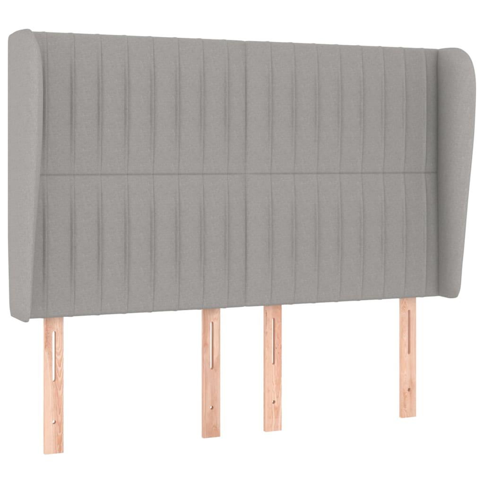 Voir la diapositive 2 : VIDAXL Tete de lit avec oreilles Gris clair 147x23x118/128 cm Tissu