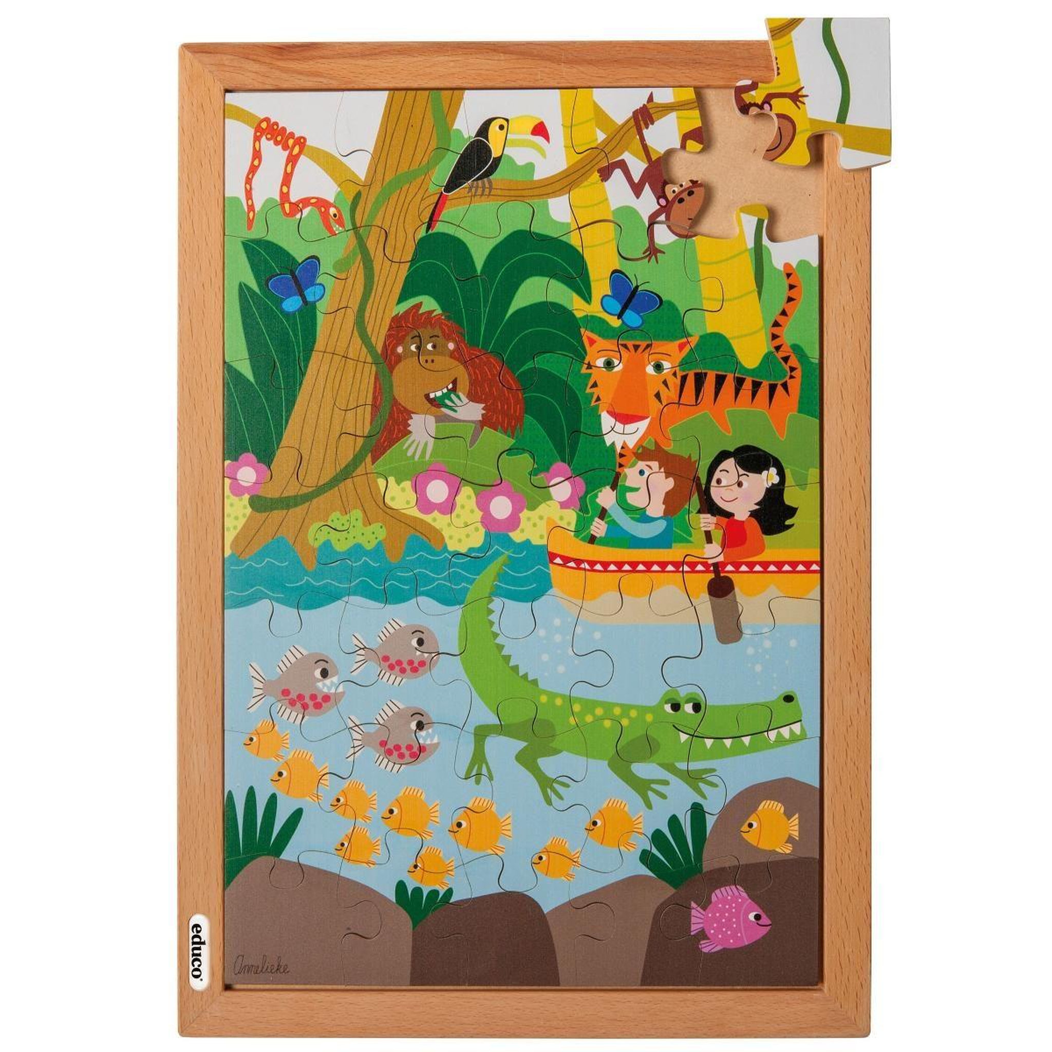 EDUCO Dessus et dessous - dans la jungle — 35 pièces de puzzle