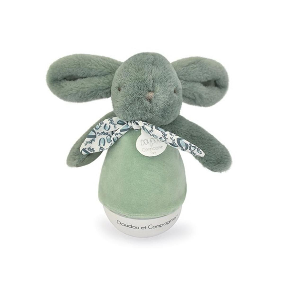 DOUDOU ET COMPAGNIE Veilleuse bebe musicale culbuto verte - 16 cm