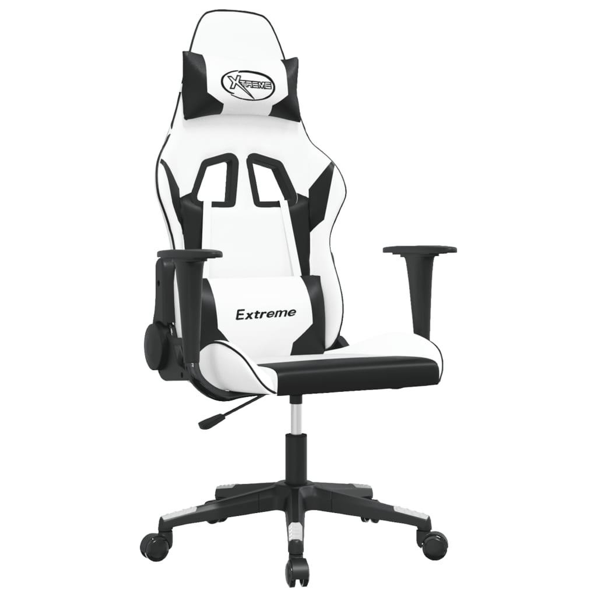 Voir la diapositive 2 : VIDAXL Chaise de jeu de massage Blanc et noir Similicuir