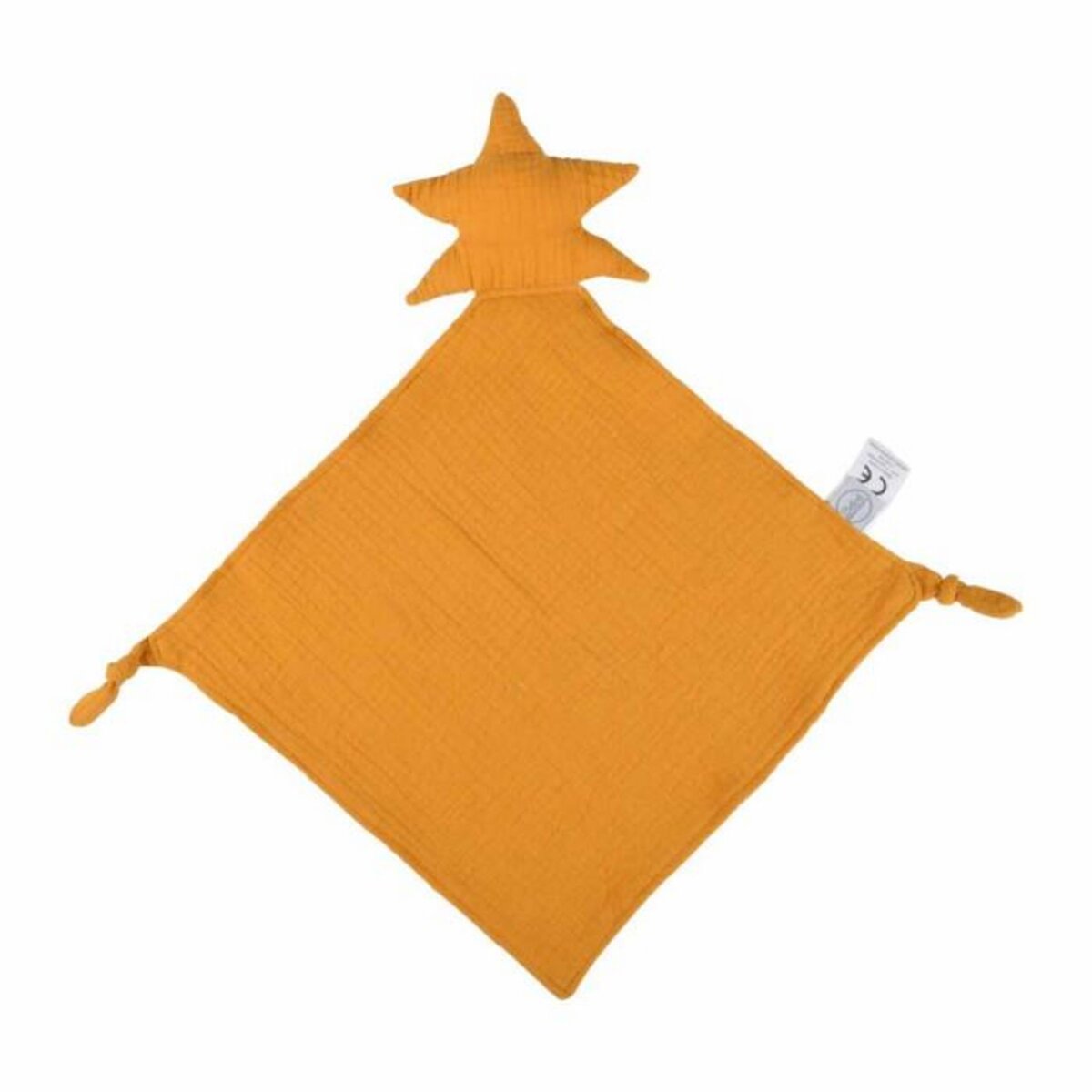 Paris Prix Doudou Mouchoir Bébé  Étoile  46cm Moutarde