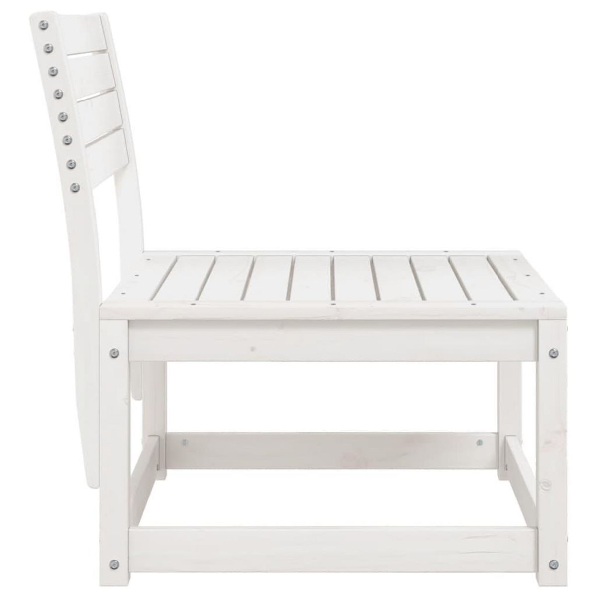 VIDAXL Canape de jardin blanc bois de pin massif