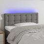 Voir la diapositive 1 : VIDAXL Tete de lit a LED Gris fonce 100x5x78/88 cm Tissu