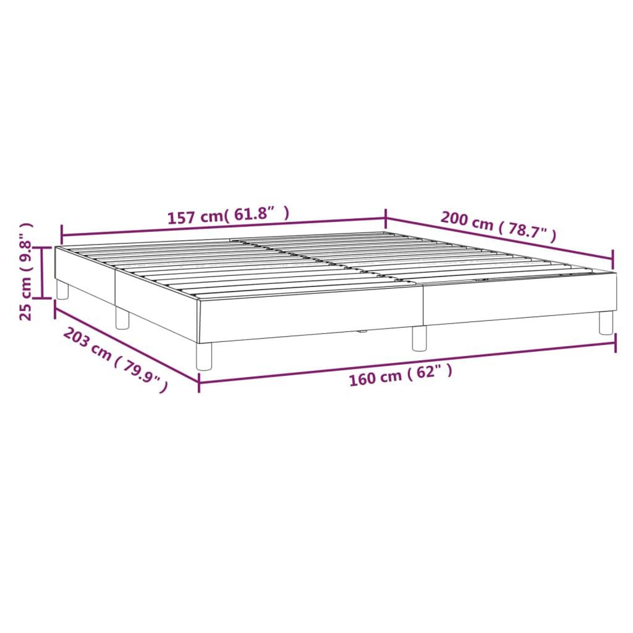 Voir la diapositive 6 : VIDAXL Cadre de lit Creme 160x200 cm Similicuir