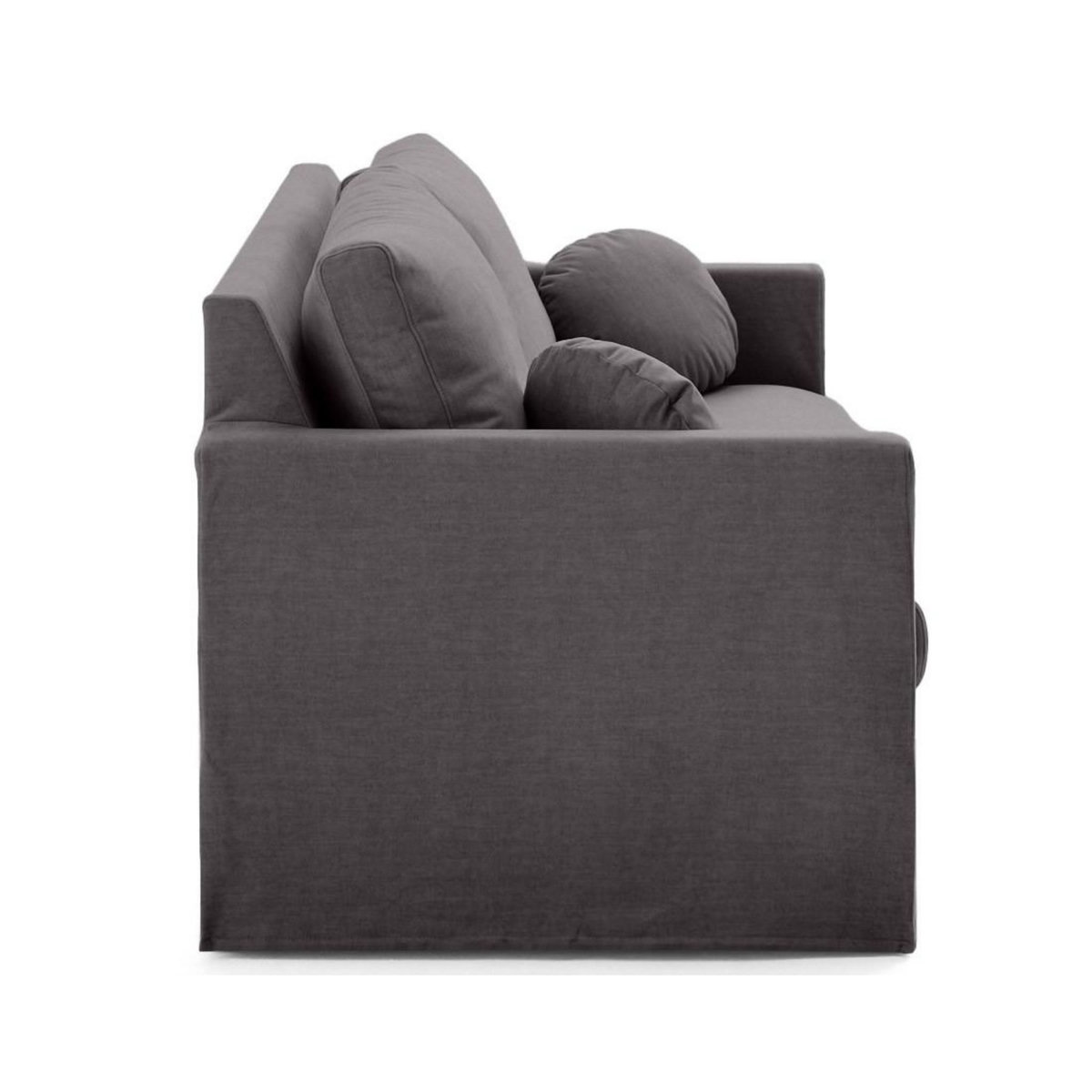 LISA DESIGN Serena - canapé droit déhoussable 3 places en velours