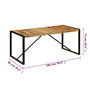 Voir la diapositive 6 : VIDAXL Table a manger 180x90x75 cm Bois de manguier massif