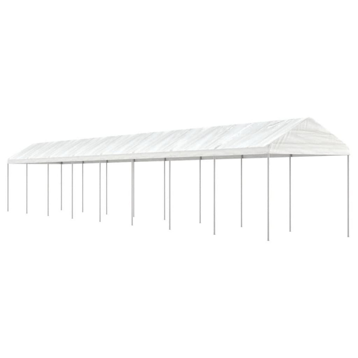 VIDAXL Belvedere avec toit blanc 17,84x2,28x2,69 m polyethylene