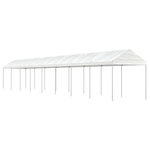 VIDAXL Belvedere avec toit blanc 17,84x2,28x2,69 m polyethylene