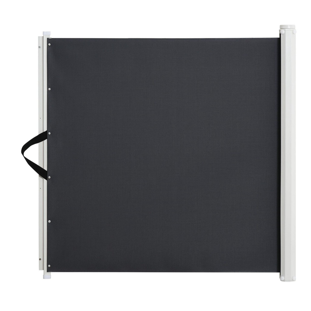 PAWHUT Barrière de sécurité barrière animaux rétractable automatique 1,15L x 0,83H m teslin métal gris