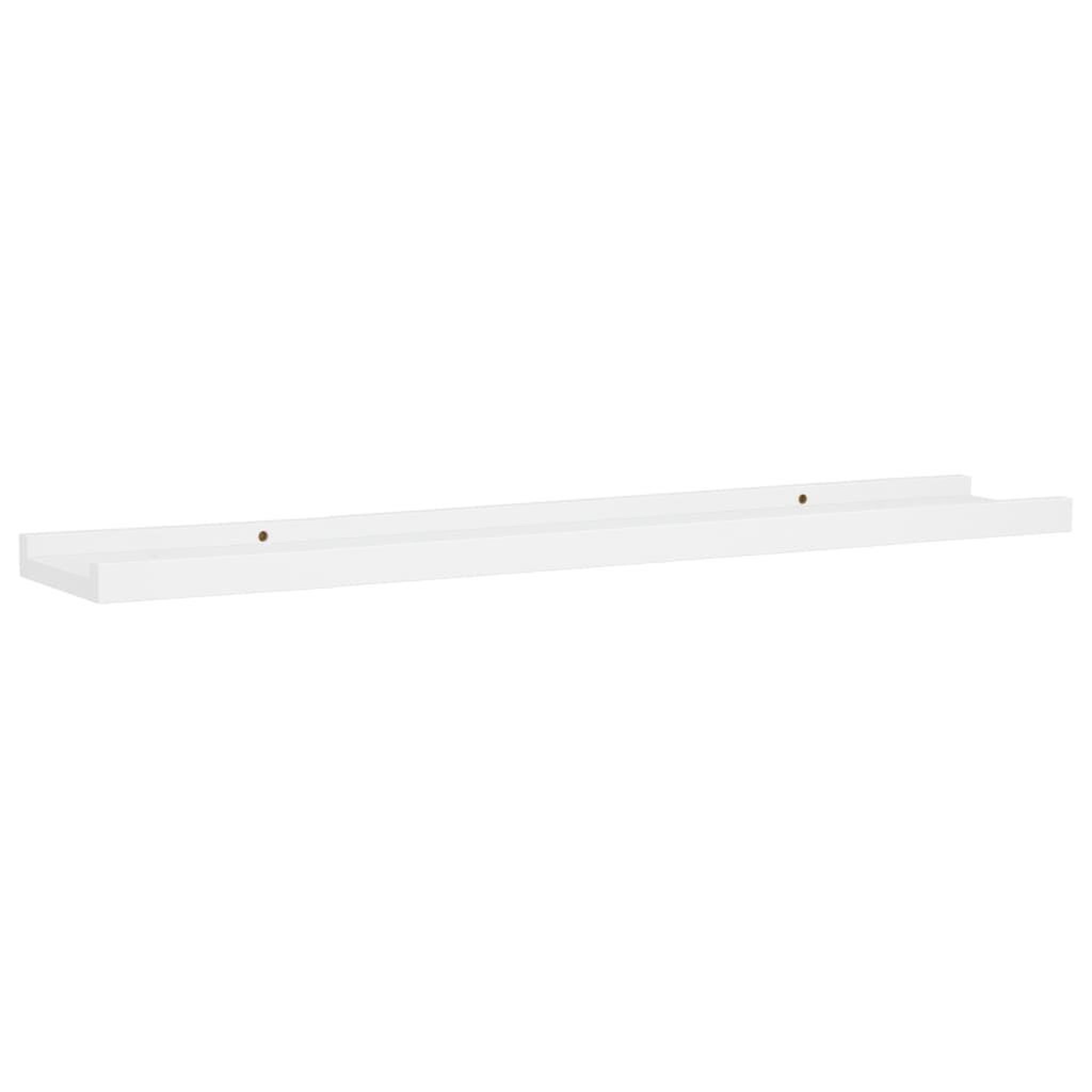Voir la diapositive 3 : VIDAXL Etageres a rebord pour cadre photo 2 pcs Blanc 80x9x3 cm MDF