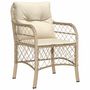 Voir la diapositive 4 : VIDAXL Chaises de jardin avec coussins lot de 2 beige resine tressee