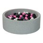  Piscine à balles Aire de jeu + 300 balles noir,blanc,rose clair,gris